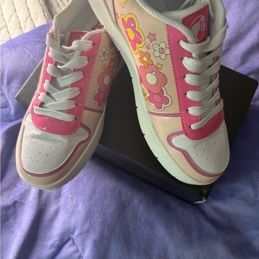 Barbie Pink and White Sneakers